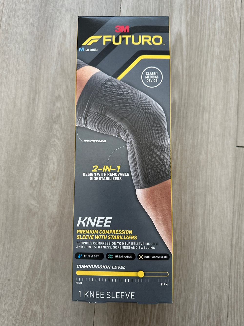 FUTURO Premium Compression Knee Sleeve with Stabilizers - M (NWT) - Picture 2 of 5